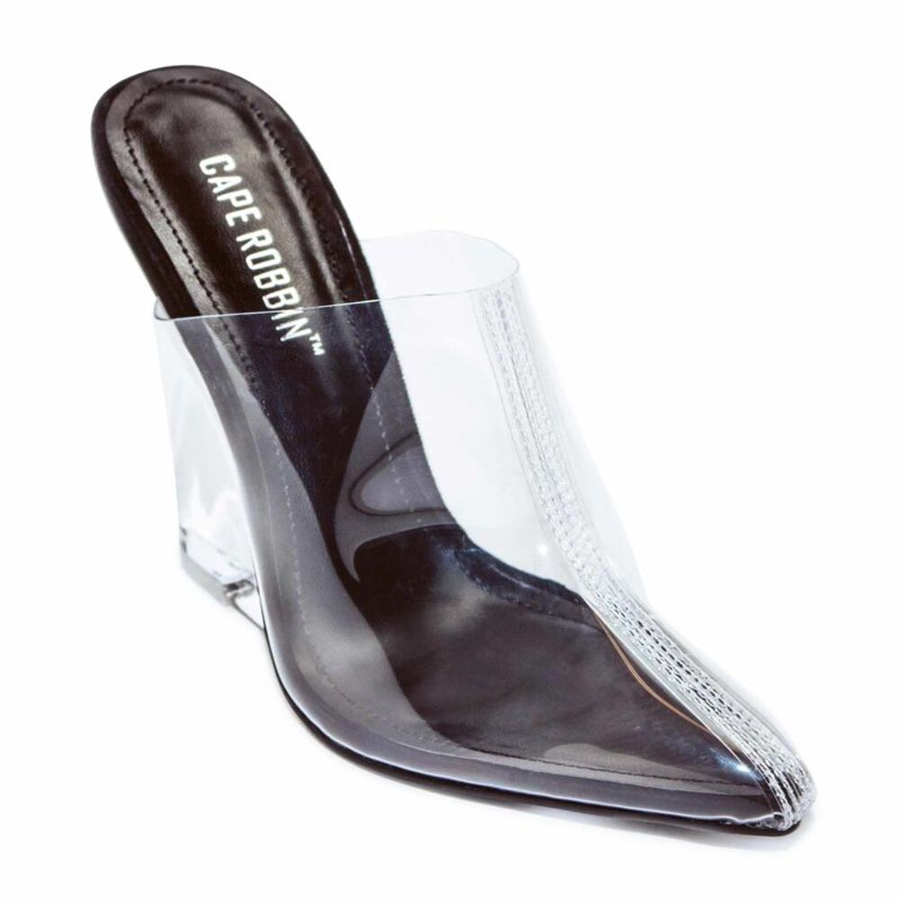 CAPE ROBBIN Brand Sugar Black Womens sandals 8 NEW